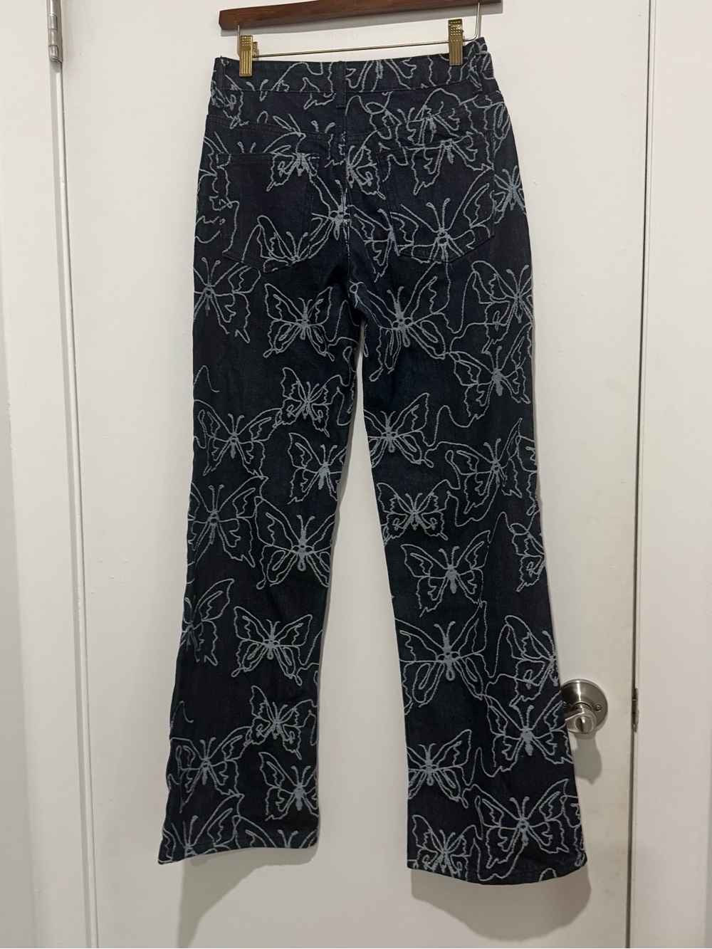 NEW Jaded London Butterfly Print Low Rise Petite Jeans W25 Y2K Boyfriend fit